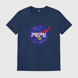 Футболка хлопковая мужская Pepe Pepe space Nasa, цвет: тёмно-синий