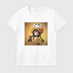 Футболка хлопковая мужская Улыбка Мэй, цвет: белый