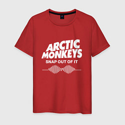 Футболка хлопковая мужская Arctic Monkeys, группа, цвет: красный