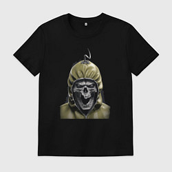 Футболка хлопковая мужская Зомби в капюшоне, цвет: черный