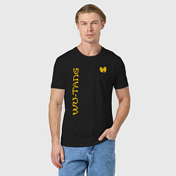 Футболка хлопковая мужская WU TANG CLAN LOGO YELLOW, цвет: черный — фото 2