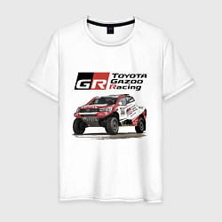 Футболка хлопковая мужская Toyota Gazoo Racing Team, Finland Motorsport, цвет: белый