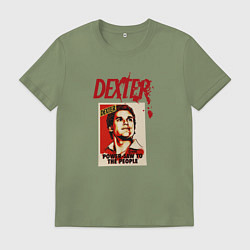 Футболка хлопковая мужская Декстер Марка, цвет: авокадо