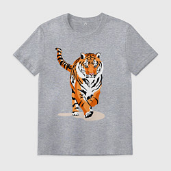 Футболка хлопковая мужская Властный хозяин джунглей, цвет: меланж