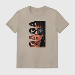 Футболка хлопковая мужская ГАГА, цвет: миндальный