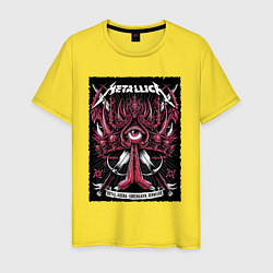 Футболка хлопковая мужская Metallica - Royal Arena Denmark, цвет: желтый