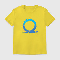 Футболка хлопковая мужская CBVDJK СИМВОЛ КРАТОСА, БОГ ВОЙНЫ, цвет: желтый