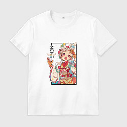 Футболка хлопковая мужская Нене Яширо Туалетный мальчик Ханако-кун, цвет: белый