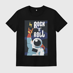 Футболка хлопковая мужская Space Rocknroll, цвет: черный