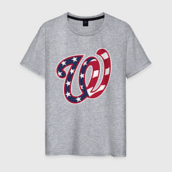 Футболка хлопковая мужская Washington Nationals - baseball team, цвет: меланж