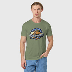 Футболка хлопковая мужская Midland Rockhounds - baseball team, цвет: авокадо — фото 2