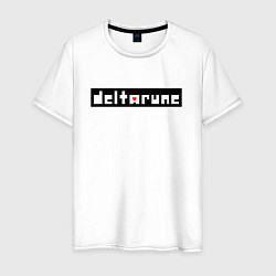 Футболка хлопковая мужская Deltarune - Black Logo, цвет: белый