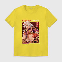 Футболка хлопковая мужская Итто Аратаки Arataki Itto, Genshin Impact Геншин и, цвет: желтый