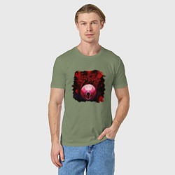 Футболка хлопковая мужская Eye of Cthulhu, цвет: авокадо — фото 2