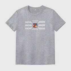 Футболка хлопковая мужская Gachi Bass, цвет: меланж