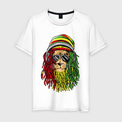 Футболка хлопковая мужская Rasta lioN, цвет: белый