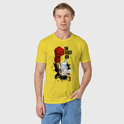 Футболка хлопковая мужская Saitama One Punch, цвет: желтый — фото 2