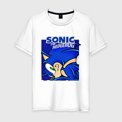 Футболка хлопковая мужская Sonic Adventure Sonic, цвет: белый