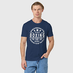 Футболка хлопковая мужская PRO BOXING, цвет: тёмно-синий — фото 2