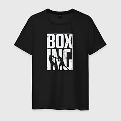 Футболка хлопковая мужская Boxing бой, цвет: черный