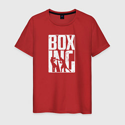 Футболка хлопковая мужская Boxing бой, цвет: красный