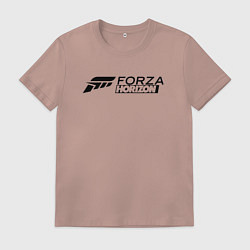 Футболка хлопковая мужская Forza Horizon Форза Гонки Лого, цвет: пыльно-розовый