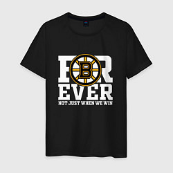 Футболка хлопковая мужская FOREVER NOT JUST WHEN WE WIN, Boston Bruins, Босто, цвет: черный