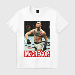 Футболка хлопковая мужская Конор МакГрегор McGregor, цвет: белый