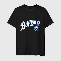 Футболка хлопковая мужская Баффало Сейберз , Buffalo Sabres, цвет: черный