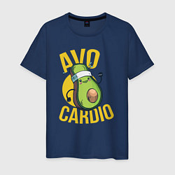 Футболка хлопковая мужская AVO CARDIO, цвет: тёмно-синий