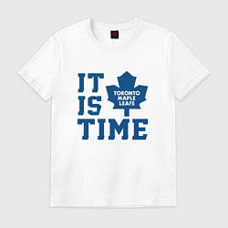 Футболка хлопковая мужская It is Toronto Maple Leafs Time, Торонто Мейпл Лифс, цвет: белый