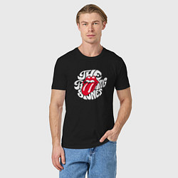 Футболка хлопковая мужская Rolling Stones, Роллинг Стоунз, цвет: черный — фото 2