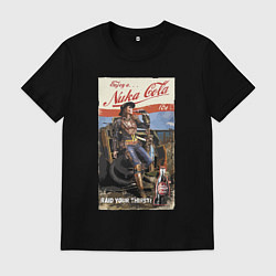 Футболка хлопковая мужская Nuka Cola - raid your first!, цвет: черный