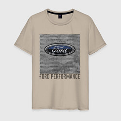 Футболка хлопковая мужская Ford Performance, цвет: миндальный