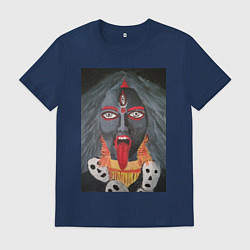 Футболка хлопковая мужская Богиня Кали, цвет: тёмно-синий