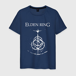 Футболка хлопковая мужская Elden ring лого, цвет: тёмно-синий