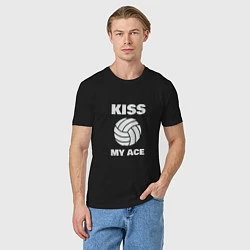 Футболка хлопковая мужская Kiss - My Ace, цвет: черный — фото 2
