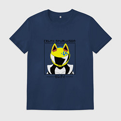 Футболка хлопковая мужская Дюрарара, Селти Стурлусон, цвет: тёмно-синий