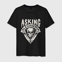 Футболка хлопковая мужская Asking Alexandria рок группа, цвет: черный