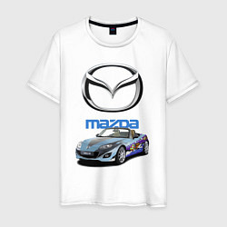 Футболка хлопковая мужская Mazda Japan, цвет: белый