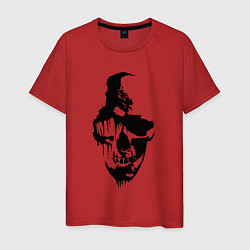 Футболка хлопковая мужская Black Skull Crusher, цвет: красный