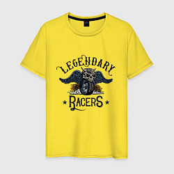 Футболка хлопковая мужская Legendary Racers, цвет: желтый