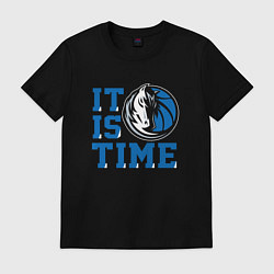 Футболка хлопковая мужская It Is Dallas Mavericks Time Даллас Мэверикс, цвет: черный