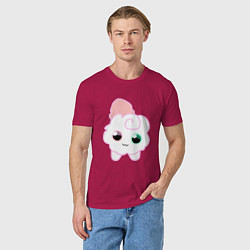 Футболка хлопковая мужская Toca Kitchen котик, цвет: маджента — фото 2