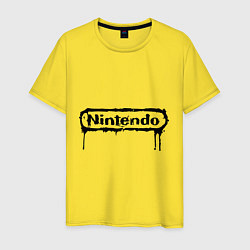Футболка хлопковая мужская Nintendo streaks, цвет: желтый