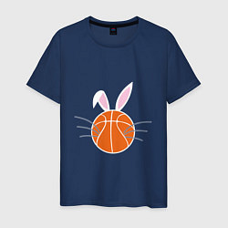 Футболка хлопковая мужская Basketball Bunny, цвет: тёмно-синий