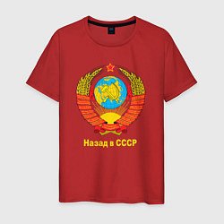 Футболка хлопковая мужская Назад в СССР - Back in USSR, цвет: красный