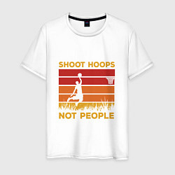 Футболка хлопковая мужская Shoot hoops, цвет: белый