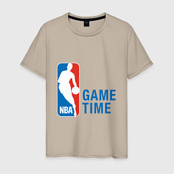 Футболка хлопковая мужская NBA Game Time, цвет: миндальный