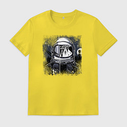 Футболка хлопковая мужская Инопланетный Патруль, цвет: желтый